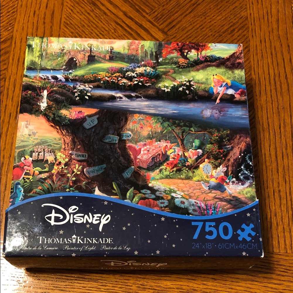 Disney Thomas Kinkade Alice in Wonderland Vibrant Puzzle (box has a few scuffs).